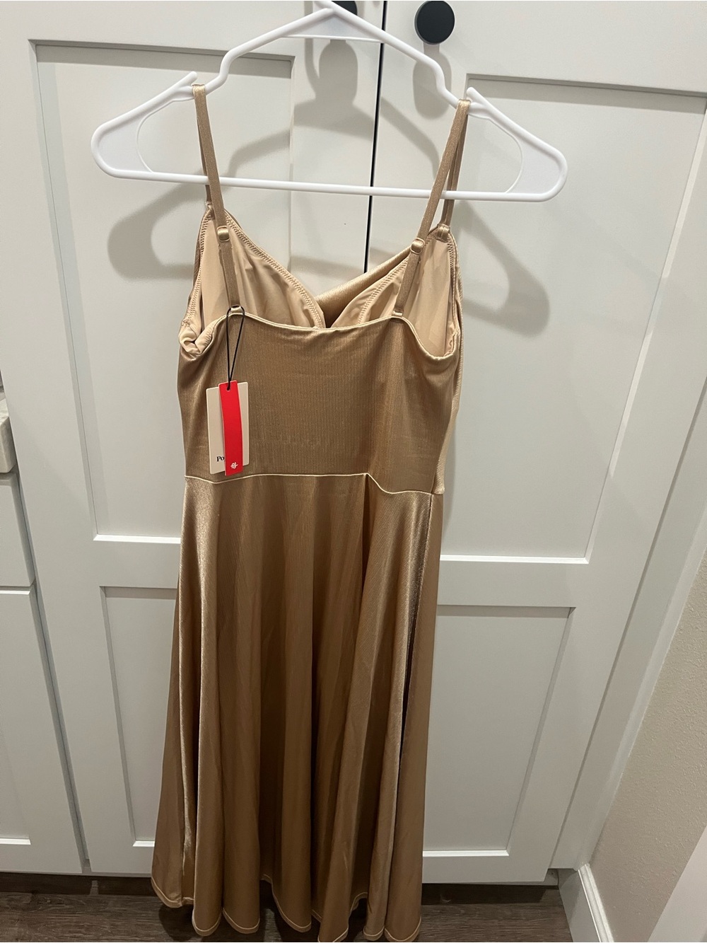 Shapewear Strappy Cowl Neck Fit
& Flare Midi Dress - Picture 6 of 10